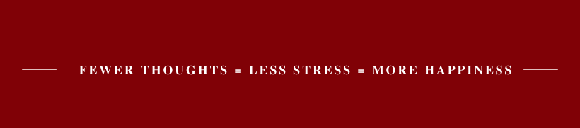 quote less thoughts less stress